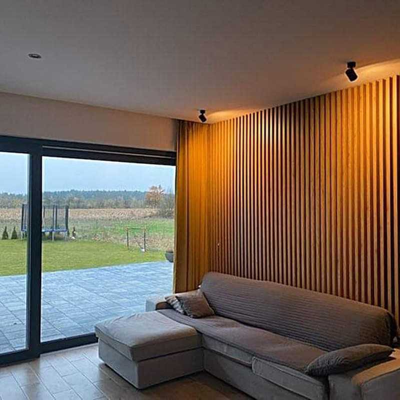 Dębowe lamele ścienne