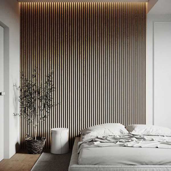 Lamele w sypialni dąb