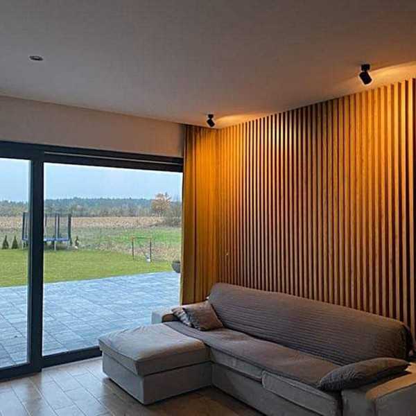 Dębowe lamele ścienne