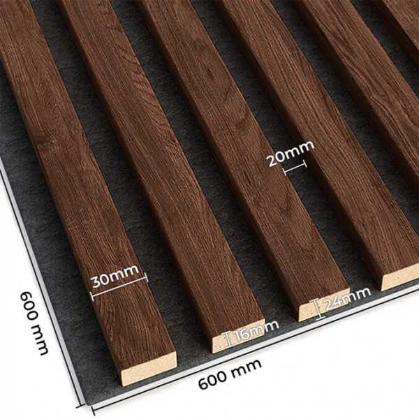 Lamele na filcu 60x60 kolor orzech