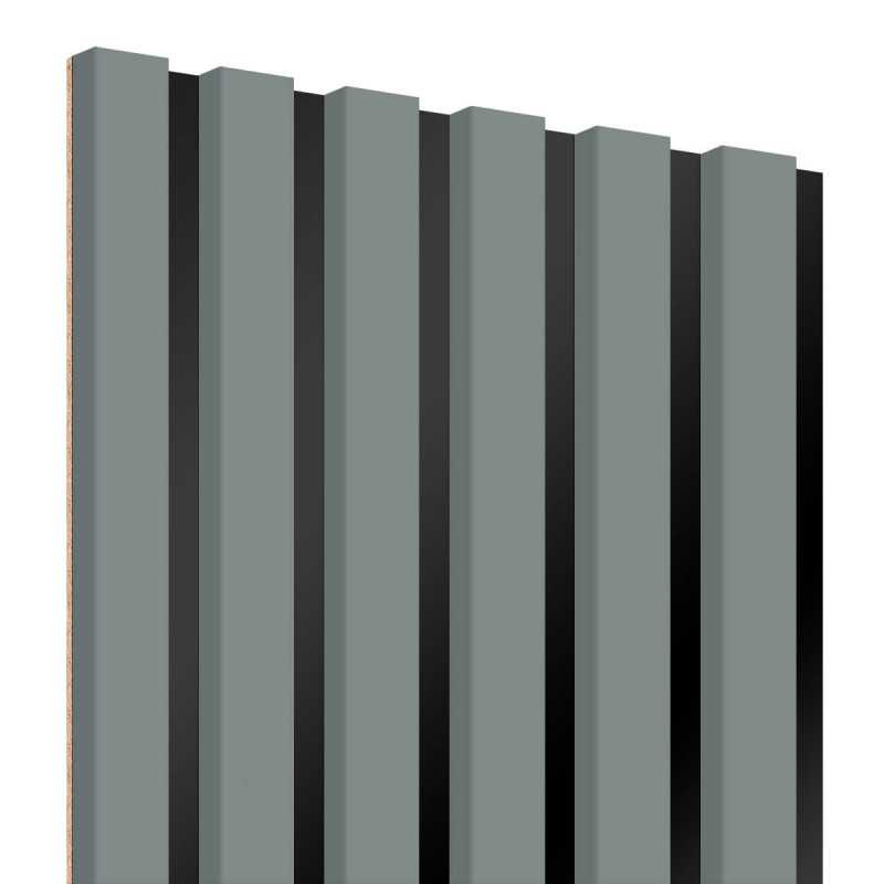 Lamele na czarnym panelu HDF Lameo Khaki