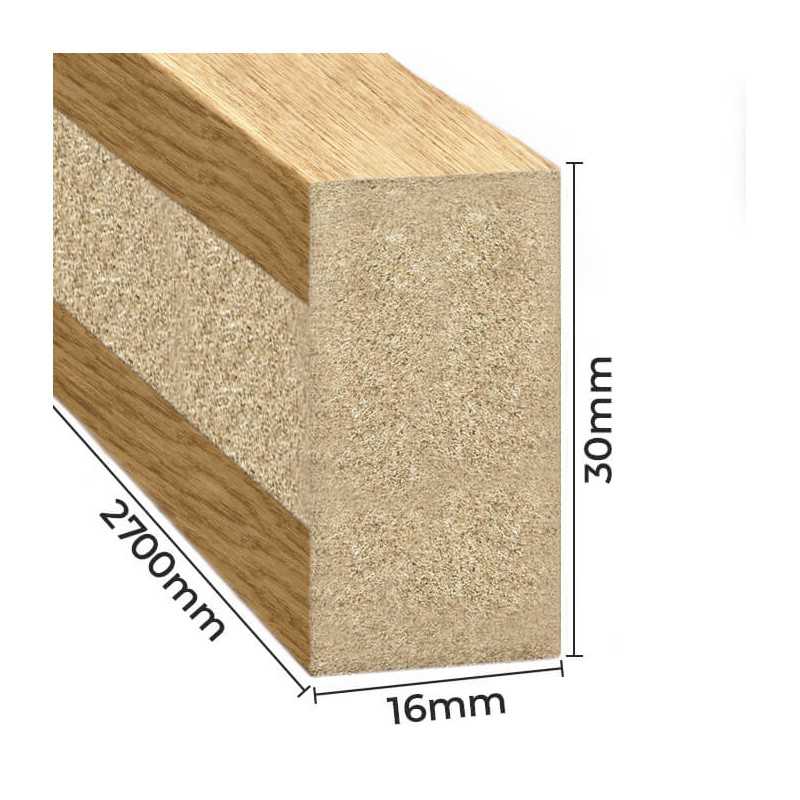 Lamellenwand MINI - Eichenfurnier...