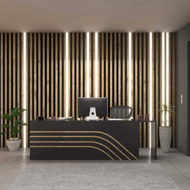 Modne lampy LED między lamele do biura