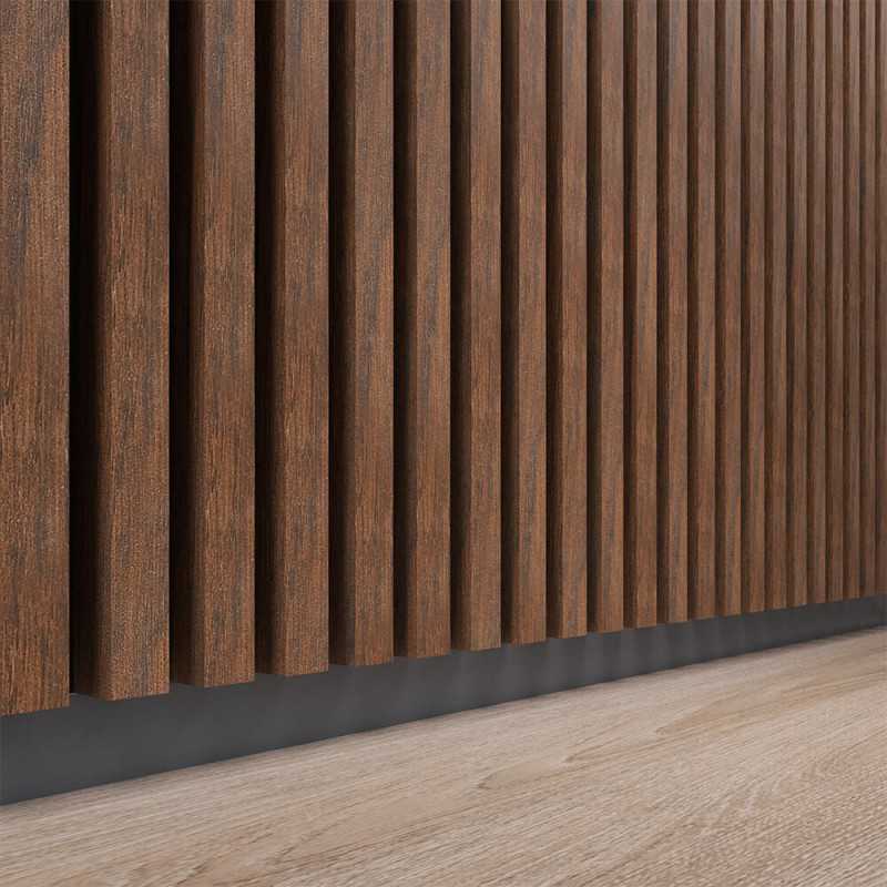 Slatted Wood Wallpaper Walnut - Threshold™