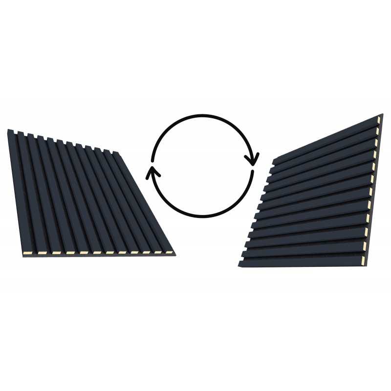 Panel lamelowy na filcu antracyt