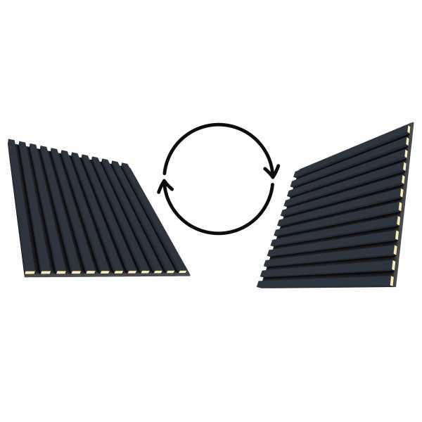 Panel lamelowy na filcu antracyt