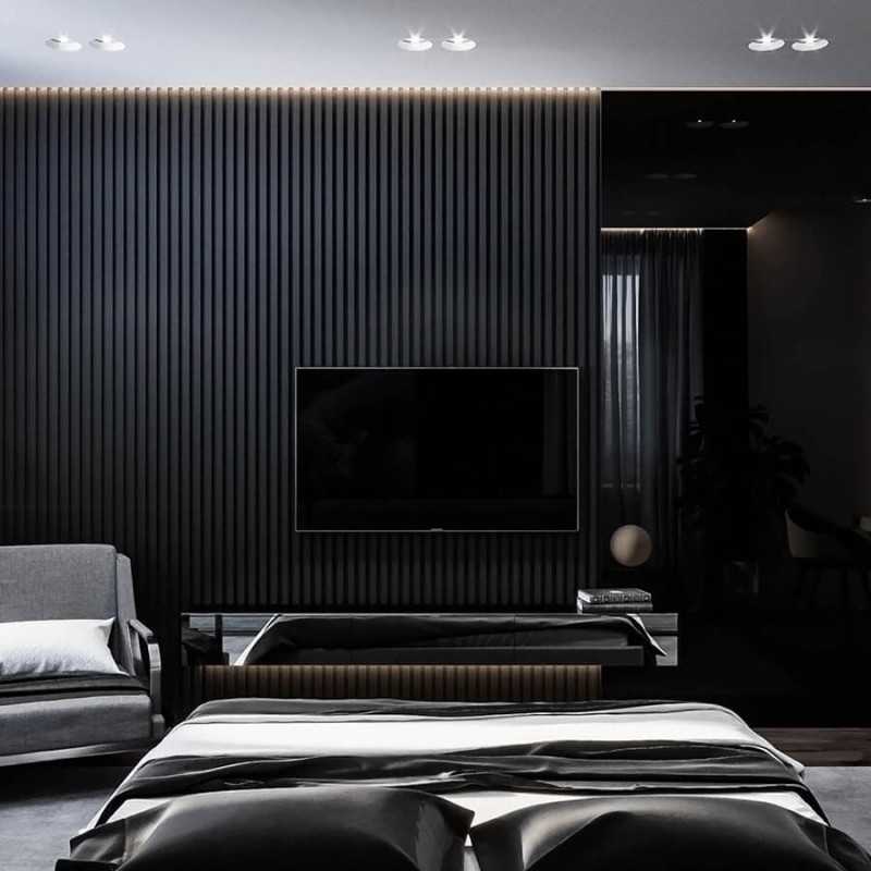 Wall slats - Black matte [30x40]