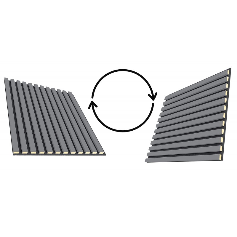 Panel akustyczny na filcu lamelowy szary