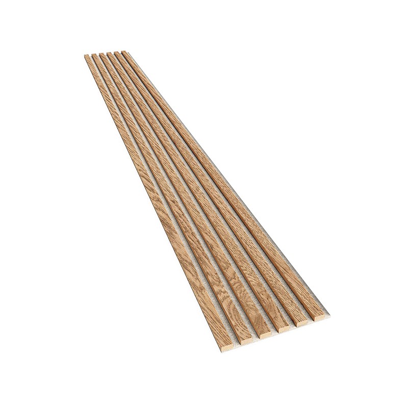 Lamele dekoracyjne na beżowym filcu - fornir dębowy Lamele dekoracyjne na beżowym filcu - fornir dębowy