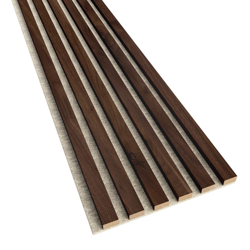 Holzpaneele auf Filz - Walnuss