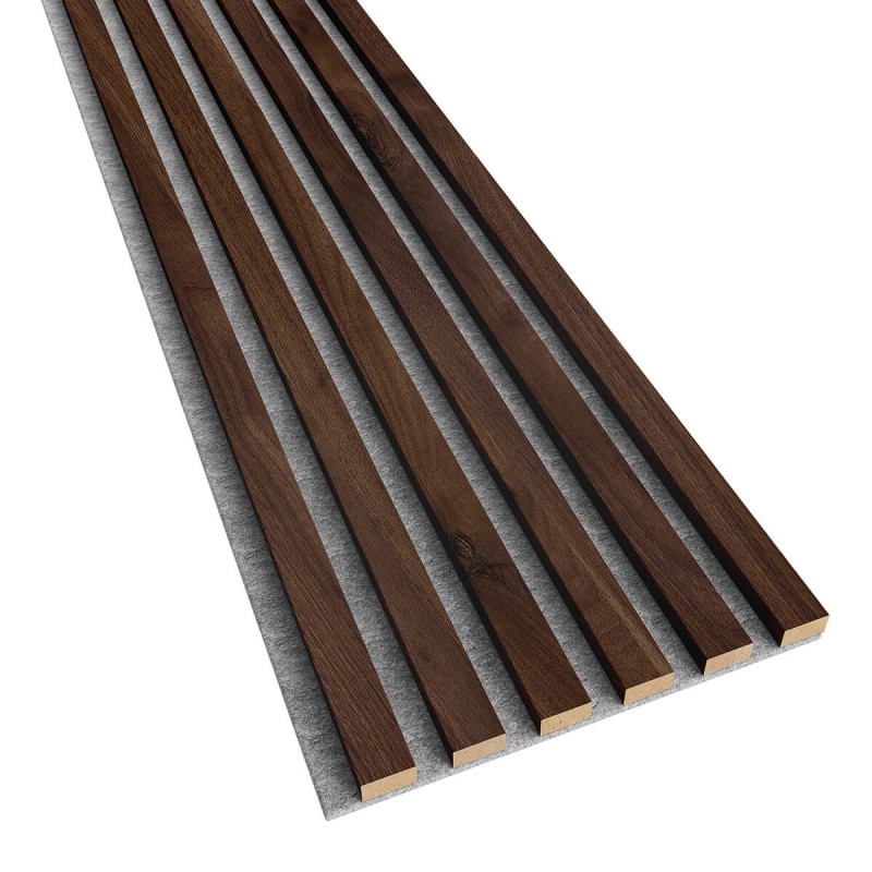 Holzpaneele auf Filz - Walnuss