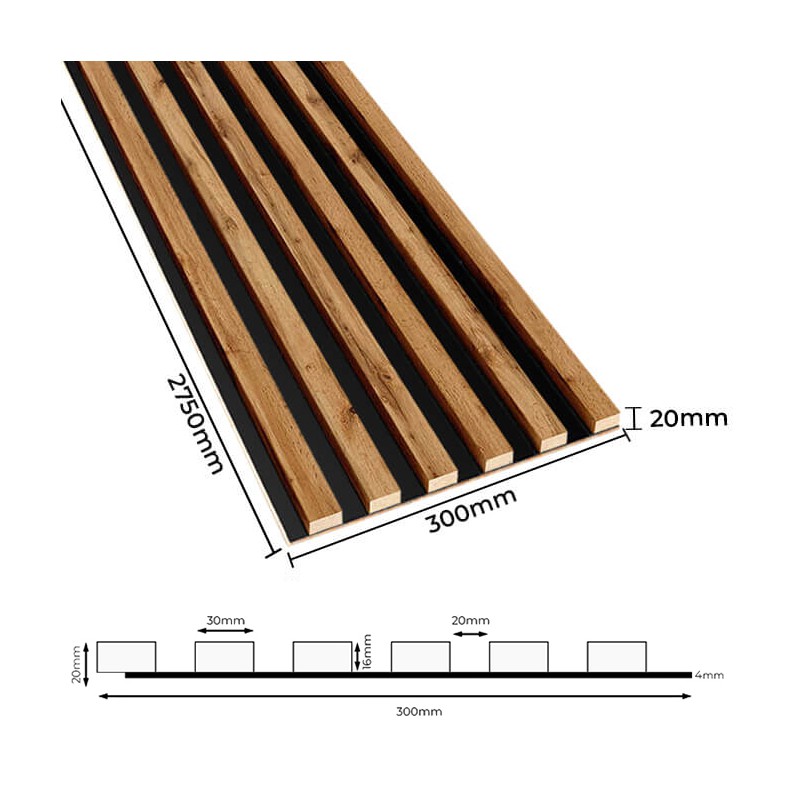 Lamele pe placă HDF - Stejar Wotan