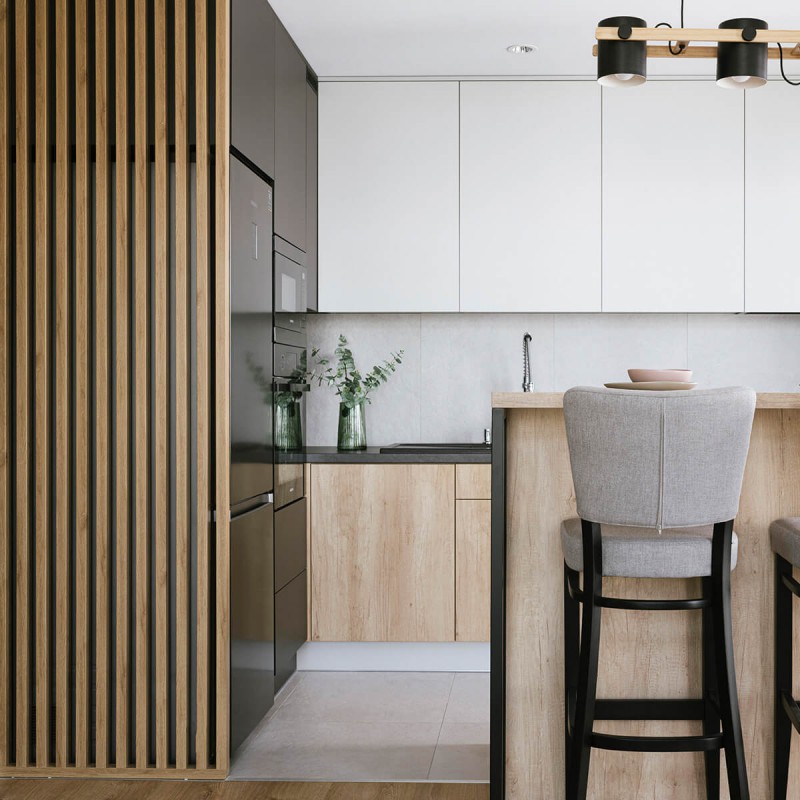 Wall laths - natural oak [30x60]