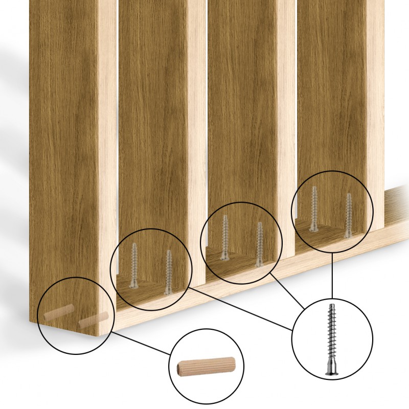 Lamele de perete - stejar natural...