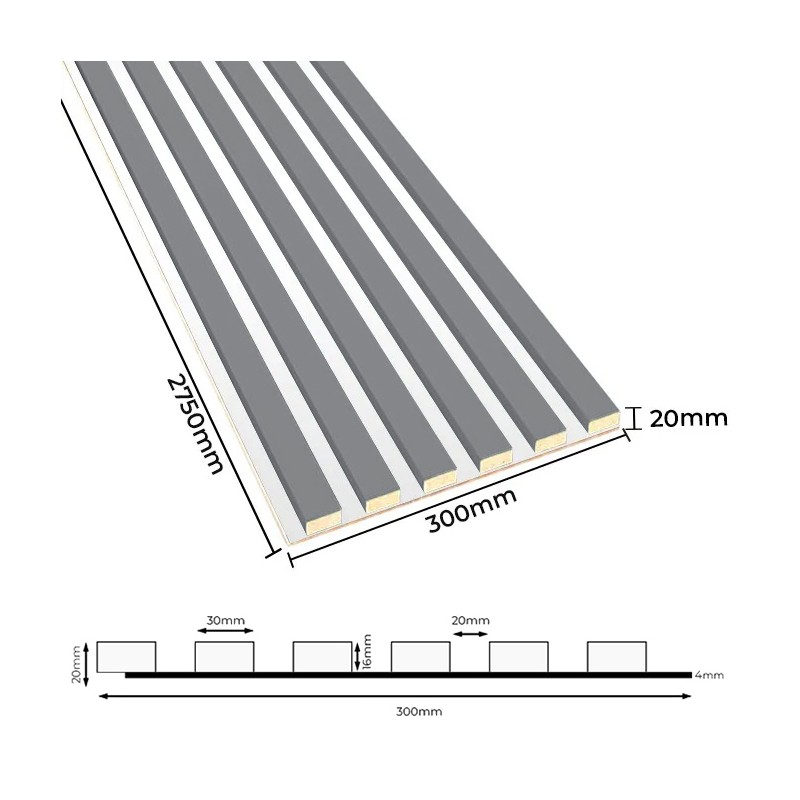 HDF board panel - Gray