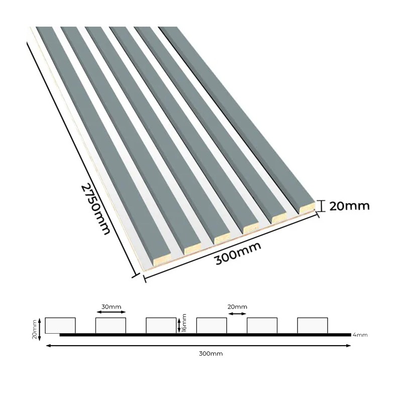 HDF board panel - Scandinavian gray