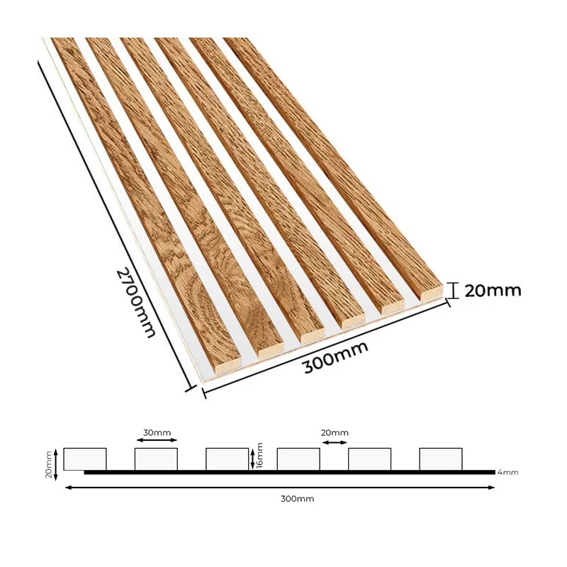 HDF board panel - Oak veneer
