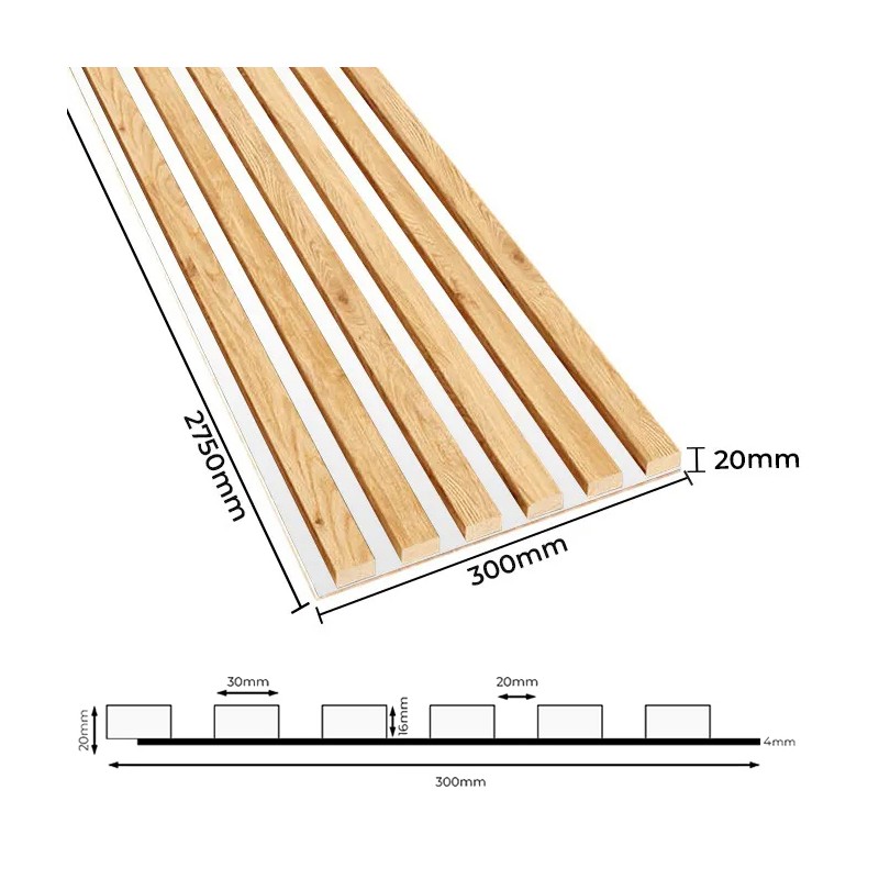 HDF board panel - Natural oak