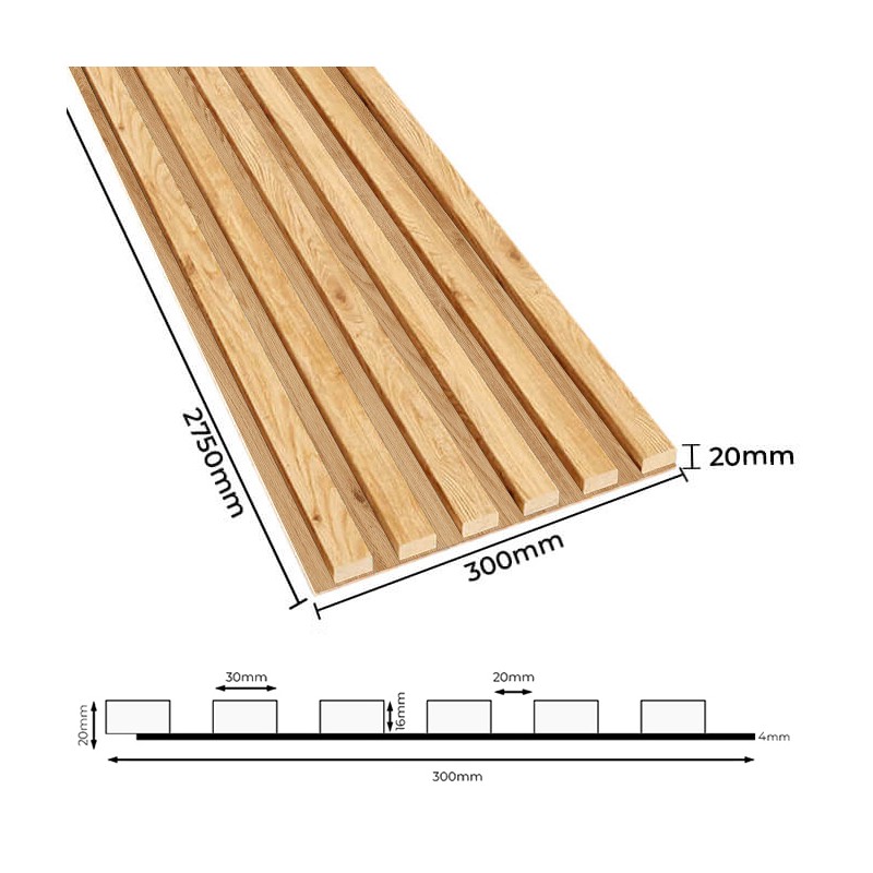 HDF board panel - Natural oak