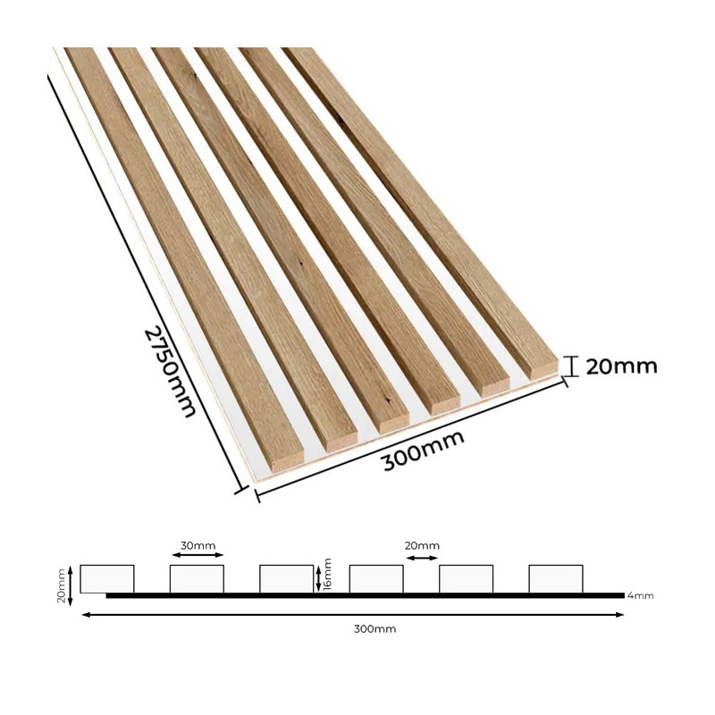 Lamele na płycie HDF - Dąb artisan