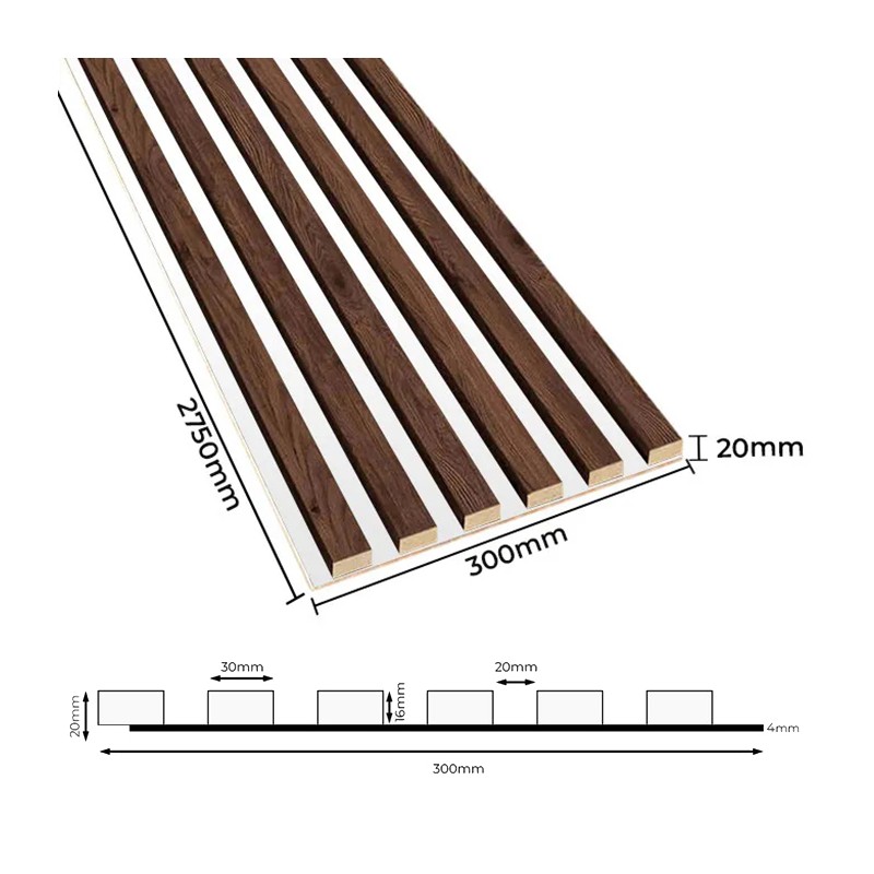 HDF board panel - Walnut