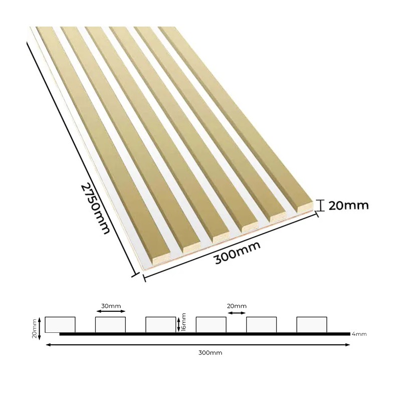 HDF board panel - Golden gloss