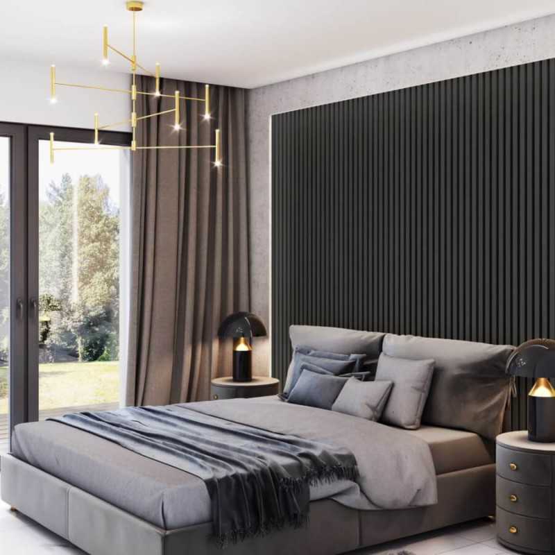 Fali lécek - antracit [30x40]