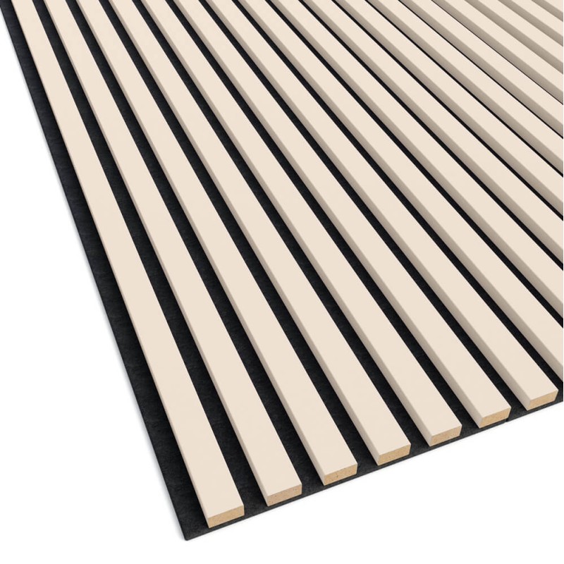 Latten auf Filz - Beige