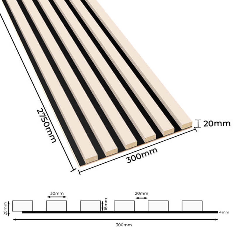 Lamele pe placa HDF - bej mat