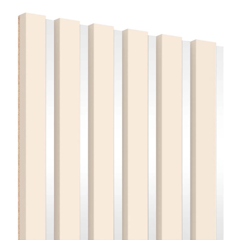 Latten auf HDF-Platte - Beige