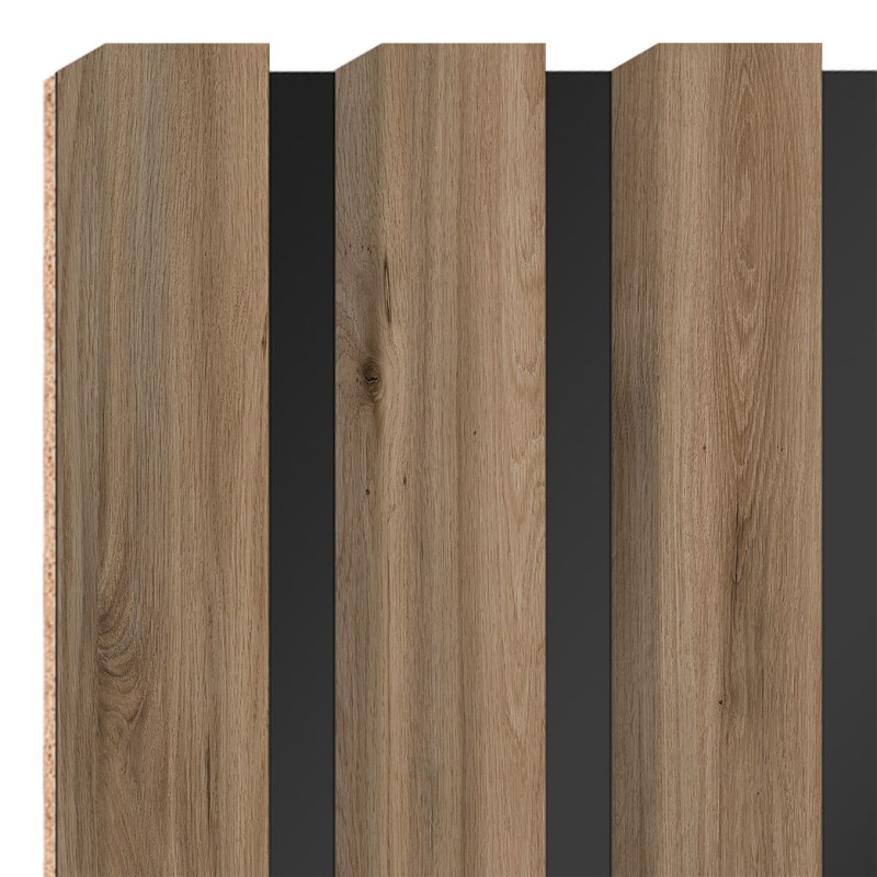 Lamellas on HDF board - Dark Oak