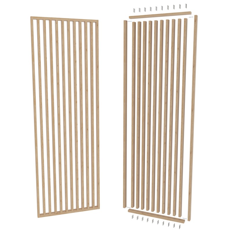 Perete lamelar personalizat - Stejar...