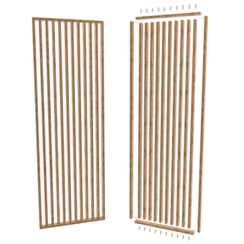 Customized slatted partition wall -...