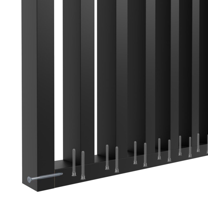 Lamellenwand nach Maß - Schwarz [30x60]