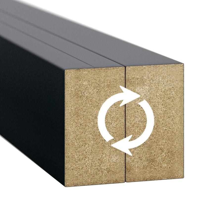 Perete lamelar personalizat - Negru...