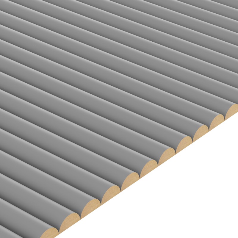 MDF decorative half-rolls - Gray