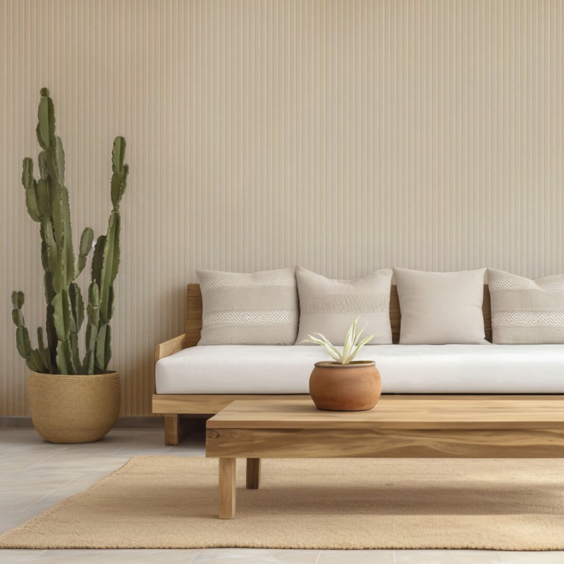 MDF-Dekor-Halbröllchen – Beige