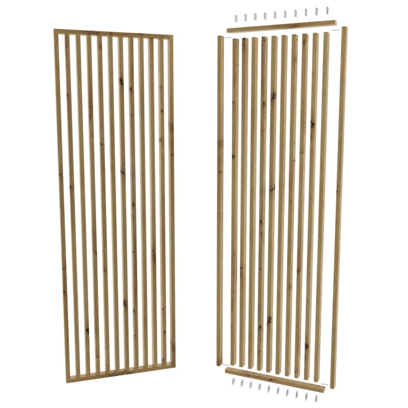 Customized slatted partition wall -...