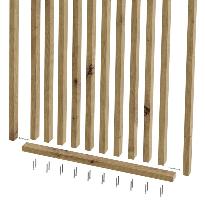 Lamellenwand nach Maß - Eiche Artisan...