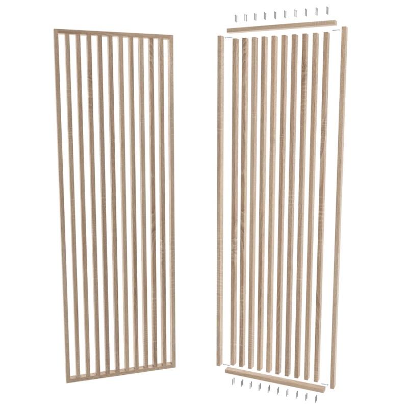 Lamellenwand nach Maß - Eiche Sonoma...