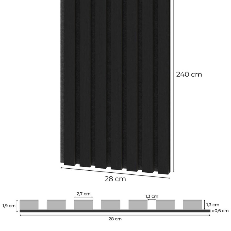 Veneered Acoustic Panel - Black Oak