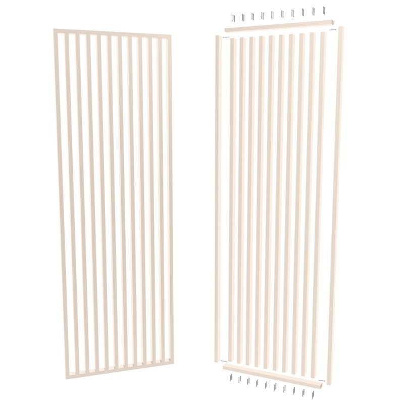 Customized slatted partition wall -...