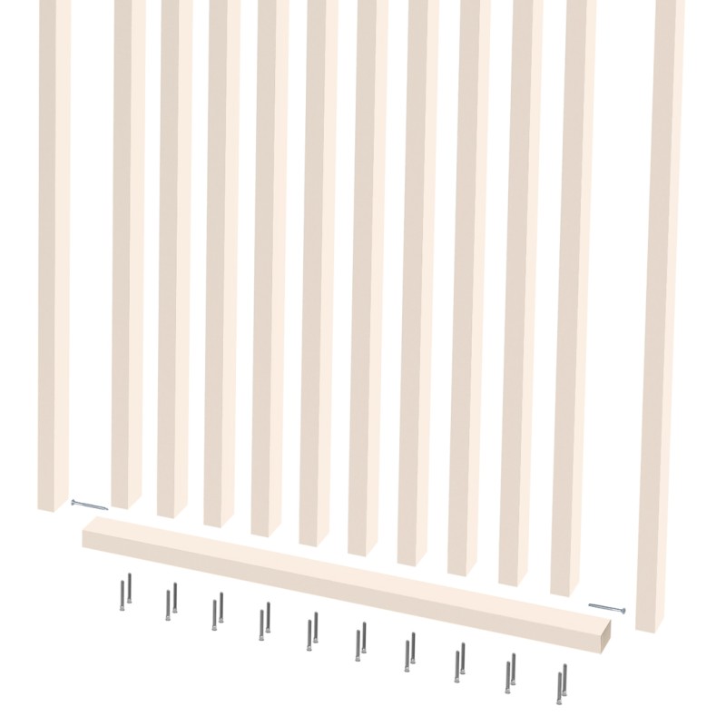 Lamellenwand nach Maß - Beige [30x60]