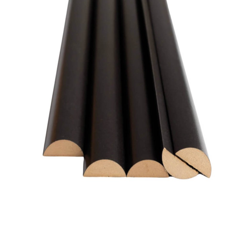 MDF decorative half-rolls - Black
