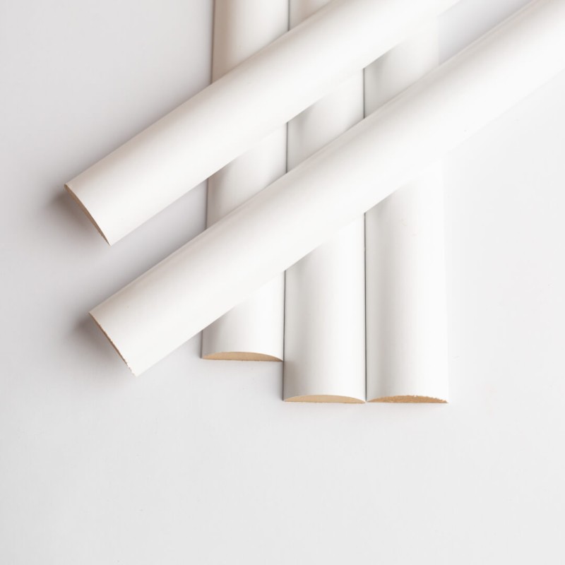 MDF decorative half-rolls - White