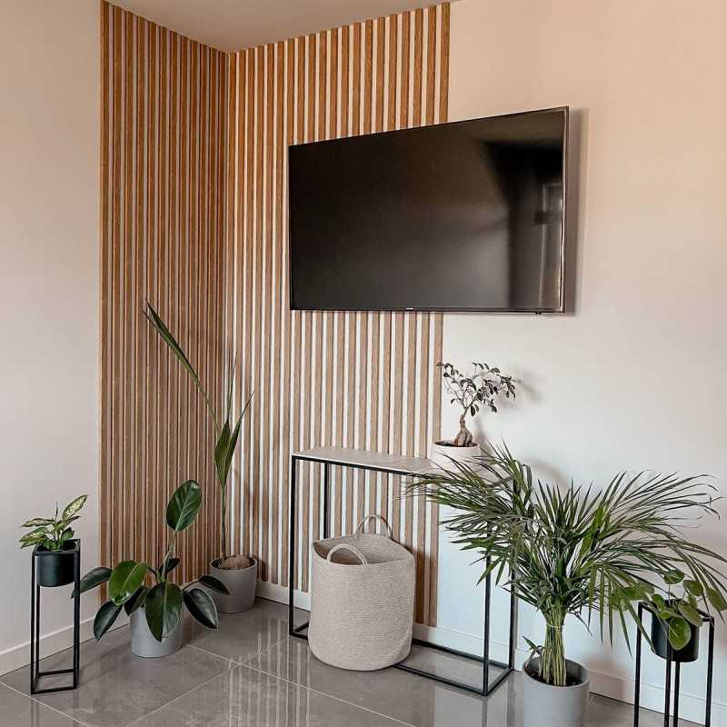 Long wall slats 16x30 - natural oak...