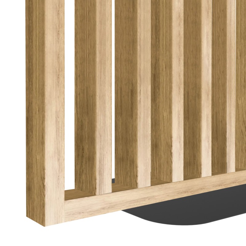 Freestanding slatted wall with base -...
