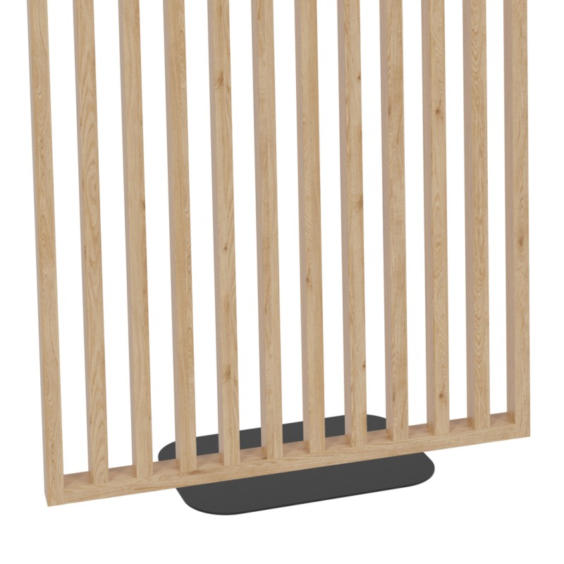 Freestanding slatted wall with base -...