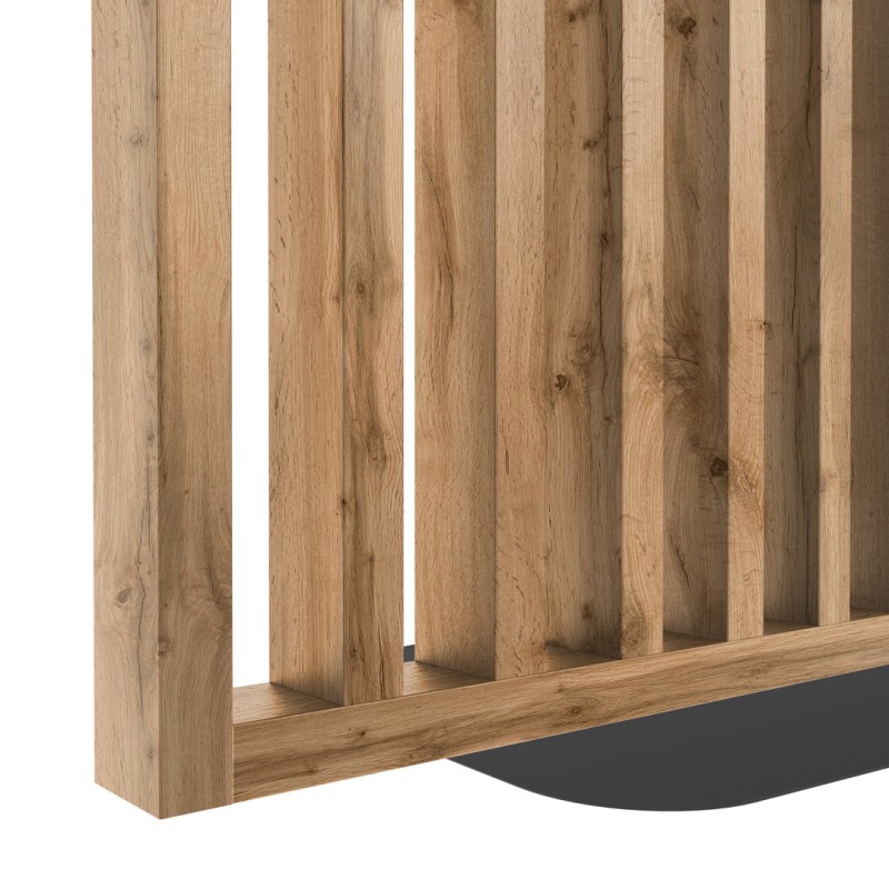 Freestanding slatted wall with base -...