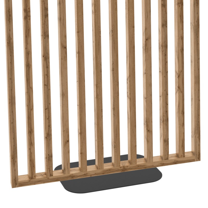 Freestanding slatted wall with base -...